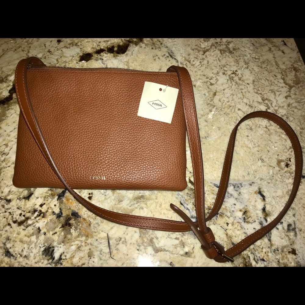 FOSSIL leather crossbody purse